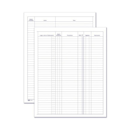 Registro Protocollo - inventario dei libri - 50 pagine